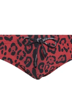 ( New Season ) Dolce & Gabbana Leopard-Printed Swim Briefs - Multi