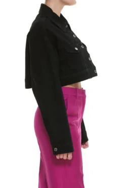 ( New Season ) Dolce & Gabbana Short Denim Jacket - Black -Cheap Vestureo Store 9fdcff77da92ba21735bca6d9c7f3e45