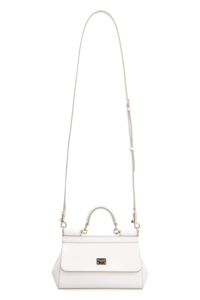 ( New Season ) Dolce & Gabbana Sicily Foldover Small Tote Bag - White 4 ( New Season ) Dolce & Gabbana Sicily Foldover Small Tote Bag - White - Image 4