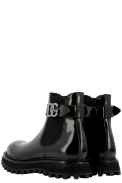Dolce & Gabbana DG Logo Boots - Black -Cheap Vestureo Store a11eff64697b9d4e12a1fc6759d1200e