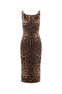 Dolce & Gabbana Leopard Print Bodycon Dress - Multi