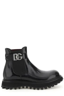Dolce & Gabbana DG Logo Boots - Black