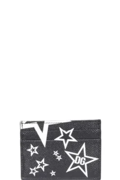 Dolce & Gabbana Star Printed Cardholder - Black