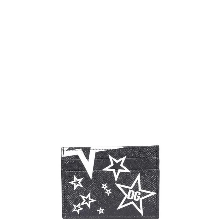 Dolce & Gabbana Star Printed Cardholder - Black 1 Dolce & Gabbana Star Printed Cardholder - Black