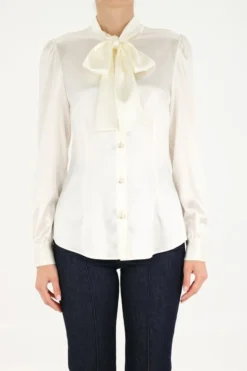 Dolce & Gabbana Bow Detailed Shirt - White