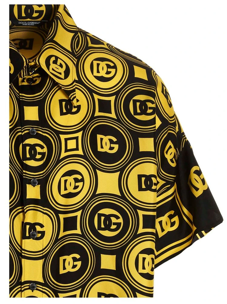 ( New Season ) Dolce & Gabbana Allover DG Logo Printed Shirt - Multi 7 ( New Season ) Dolce & Gabbana Allover DG Logo Printed Shirt - Multi - Image 7