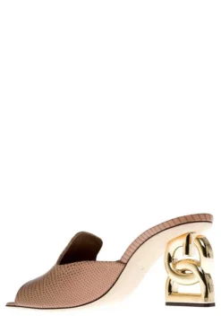 ( New Season ) Dolce & Gabbana Lguana Printed Mules - Pink -Cheap Vestureo Store a1e054f1374d36e2760a8428e03f4555