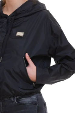 ( New Season ) Dolce & Gabbana Logo Patch Zip-Up Jacket - Black -Cheap Vestureo Store a1ee6c13f98e785b5f8738a16071bca7