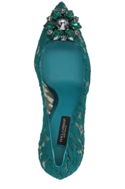 ( New Season ) Dolce & Gabbana Embellished Pointed Toe Lace Pumps - Green 6 ( New Season ) Dolce & Gabbana Embellished Pointed Toe Lace Pumps - Green -Cheap Vestureo Store a20981110f35fc64716f6cb0646e2a31