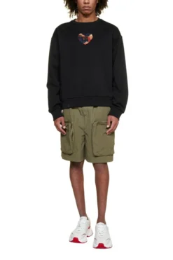 ( New Season ) Dolce & Gabbana Heart Patched Crewneck Sweatshirt - Black -Cheap Vestureo Store a2726d588e61f740e555aff21f4442fb