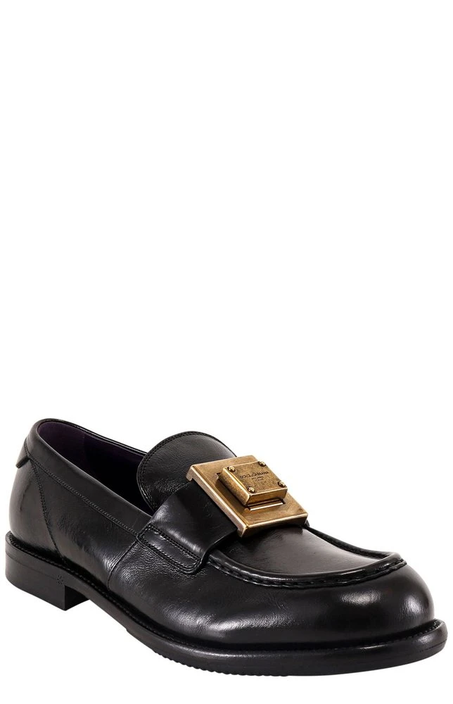 Dolce & Gabbana Mino Logo Plaque Loafers - Black 2 Dolce & Gabbana Mino Logo Plaque Loafers - Black - Image 2