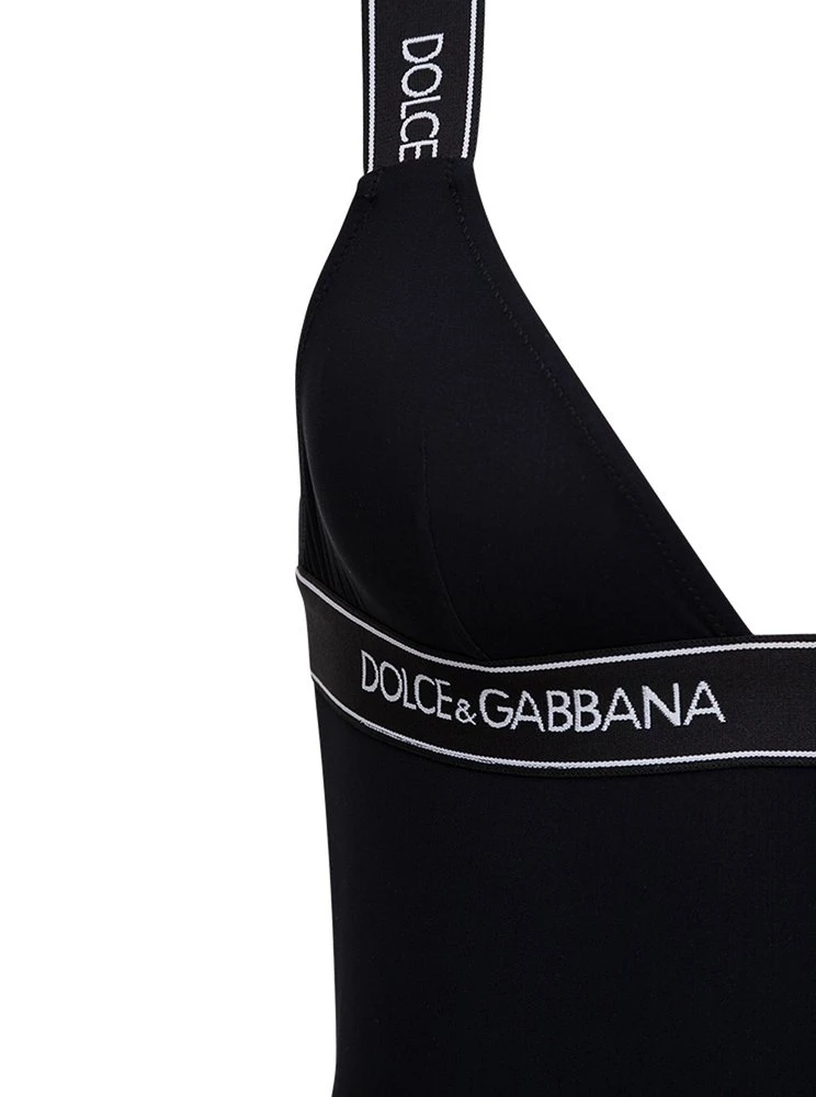 Dolce & Gabbana Logo Tape Swimsuit - Black 3 Dolce & Gabbana Logo Tape Swimsuit - Black - Image 3