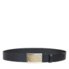 ( New Season ) Dolce & Gabbana Logo Buckle Belt - Black