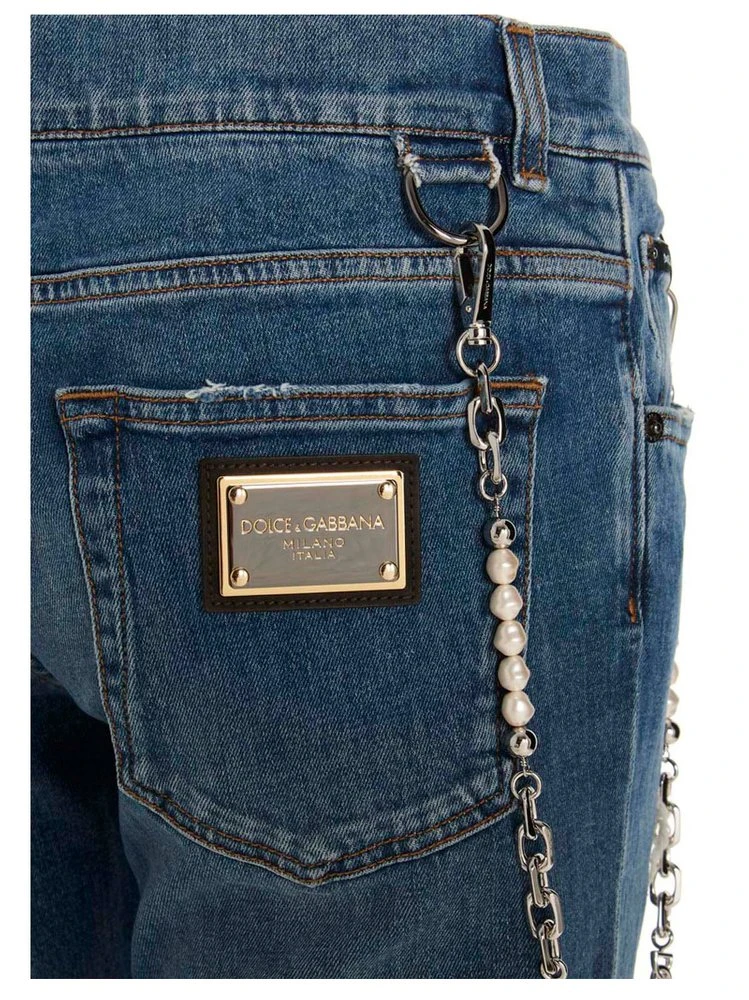 Dolce & Gabbana Distressed Skinny Jeans - Blue 4 Dolce & Gabbana Distressed Skinny Jeans - Blue - Image 4