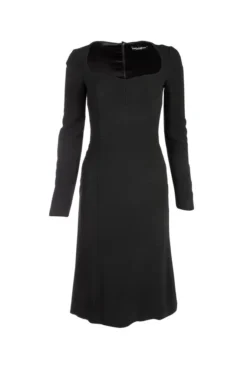 Dolce & Gabbana Sweetheart Midi Dress - Black