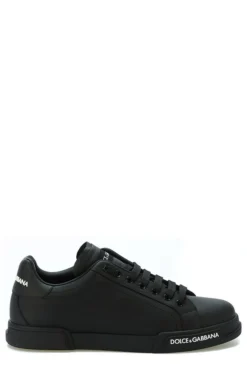 ( New Season ) Dolce & Gabbana Portofino Sneakers - Black
