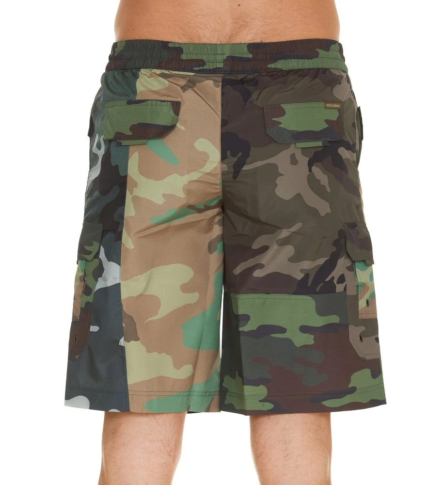 ( New Season ) Dolce & Gabbana Camouflage Printed Swim Shorts - Multi 2 ( New Season ) Dolce & Gabbana Camouflage Printed Swim Shorts - Multi - Image 2
