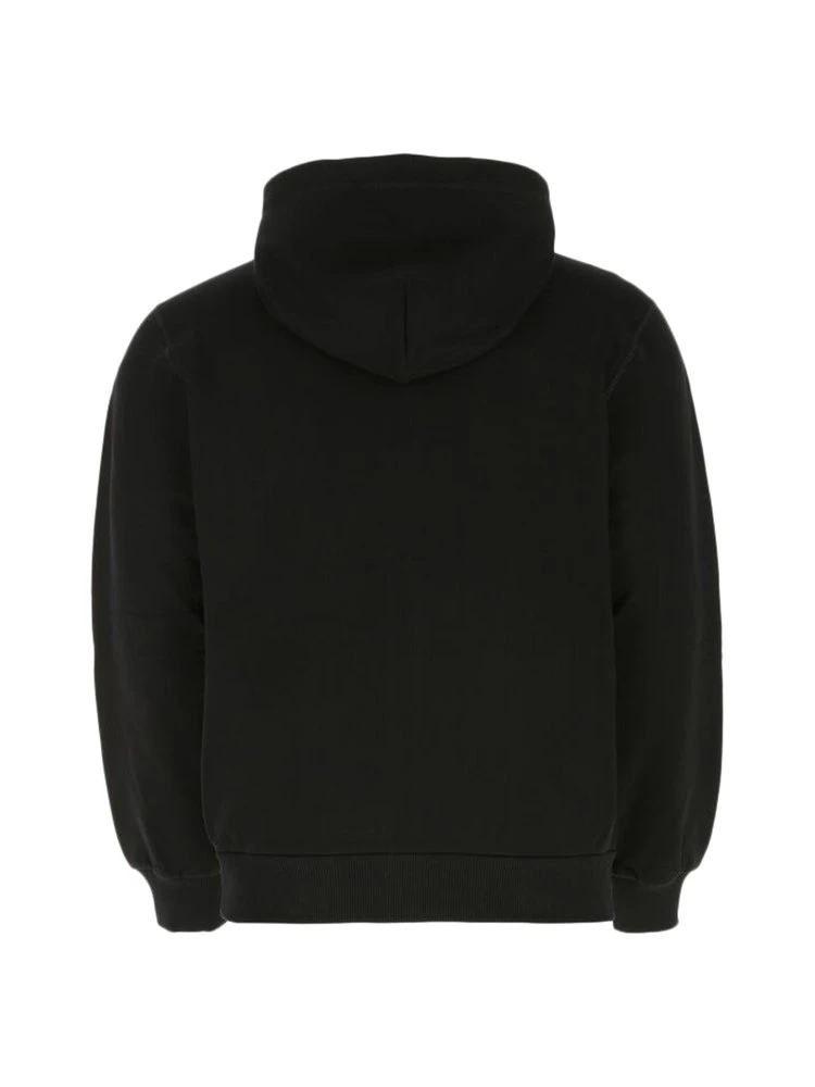 Dolce & Gabbana Logo Patch Drawstring Hoodie - Black 2 Dolce & Gabbana Logo Patch Drawstring Hoodie - Black - Image 2