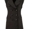 Dolce & Gabbana Double Breasted Mini Dress - Brown