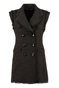 Dolce & Gabbana Double Breasted Mini Dress - Brown