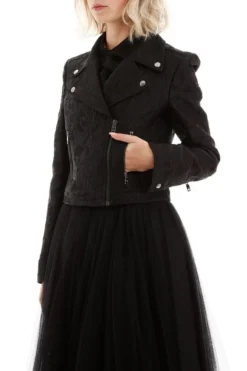 Dolce & Gabbana Jacquard Biker Jacket - Black 10 Dolce & Gabbana Jacquard Biker Jacket - Black -Cheap Vestureo Store a61e8365a5e00dd865aaf905e2df1d91