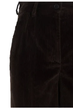 Dolce & Gabbana Corduroy Wide-Leg Cropped Pants - Brown -Cheap Vestureo Store a65c8831ac30ae3aedafa6909bda3177