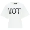 ( New Season ) Dolce & Gabbana Embellished Crewneck T-Shirt - White