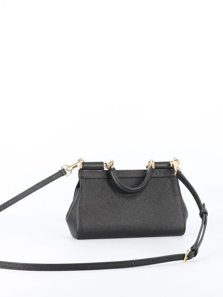 ( New Season ) Dolce & Gabbana Sicily Small Tote Bag - Black 2 ( New Season ) Dolce & Gabbana Sicily Small Tote Bag - Black - Image 2