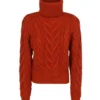 Dolce & Gabbana Turtleneck Cable-Knit Sweater - Red