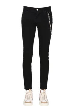 Dolce & Gabbana Chain Embellished Jeans - Black