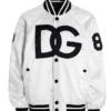 ( New Season ) Dolce & Gabbana Logo Printed Two-Toned Baseball Jacket - Multi