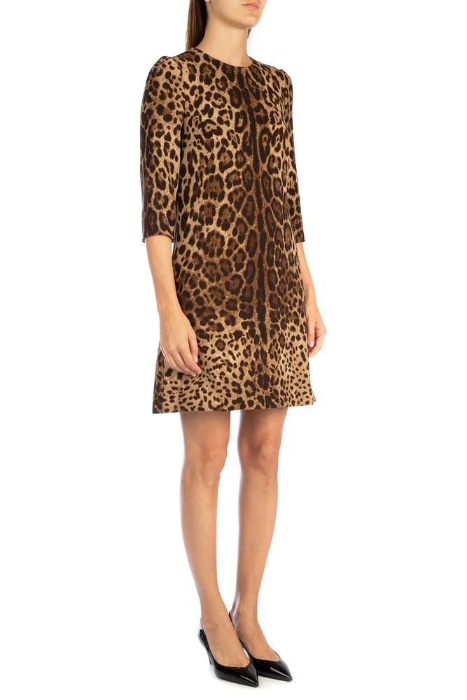 Dolce & Gabbana Leopard Print Dress - Multi 3 Dolce & Gabbana Leopard Print Dress - Multi - Image 3