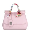 ( New Season ) Dolce & Gabbana Scarf Embellished Medium Sicily Bag - Pink