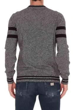 Dolce & Gabbana Logo Embroidered Sweater - Grey -Cheap Vestureo Store a7d46b8741525a6f1bd766c535a2db24