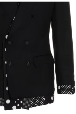 Dolce & Gabbana Polka-Dot Double-Breasted Blazer - Black -Cheap Vestureo Store a7fbde5d228f78835c97ec4b135fa261