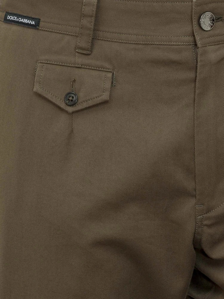 Dolce & Gabbana Pocket Detailed Straight Leg Trousers - Green 5 Dolce & Gabbana Pocket Detailed Straight Leg Trousers - Green - Image 5