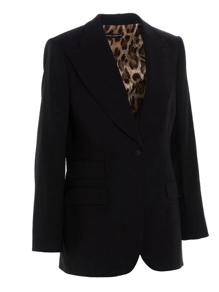 Dolce & Gabbana Single-Breasted Tailored Blazer - Black 3 Dolce & Gabbana Single-Breasted Tailored Blazer - Black - Image 3