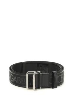Dolce & Gabbana Logo Tape Belt - Black