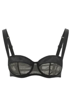 Dolce & Gabbana Tulle Balconette Bra - Black