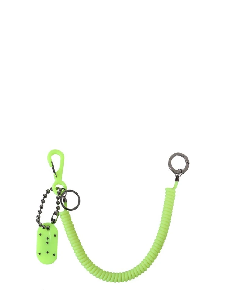 ( New Season ) Dolce & Gabbana Logo Charm Twist Chained Keyring - Yellow 2 ( New Season ) Dolce & Gabbana Logo Charm Twist Chained Keyring - Yellow - Image 2