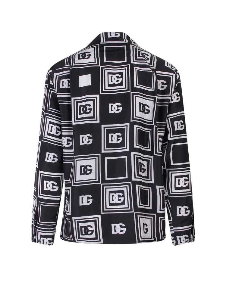 ( New Season ) Dolce & Gabbana Logo Printed Long-Sleeved Shirt - Multi 2 ( New Season ) Dolce & Gabbana Logo Printed Long-Sleeved Shirt - Multi - Image 2