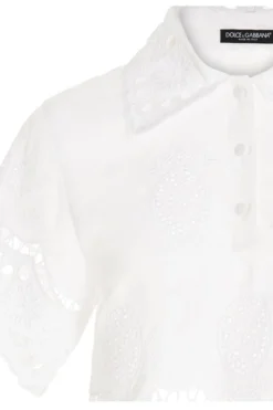 ( New Season ) Dolce & Gabbana Embroidered Polo Shirt - White -Cheap Vestureo Store ab923f1ecbf3d8f37b500c26161fcc69