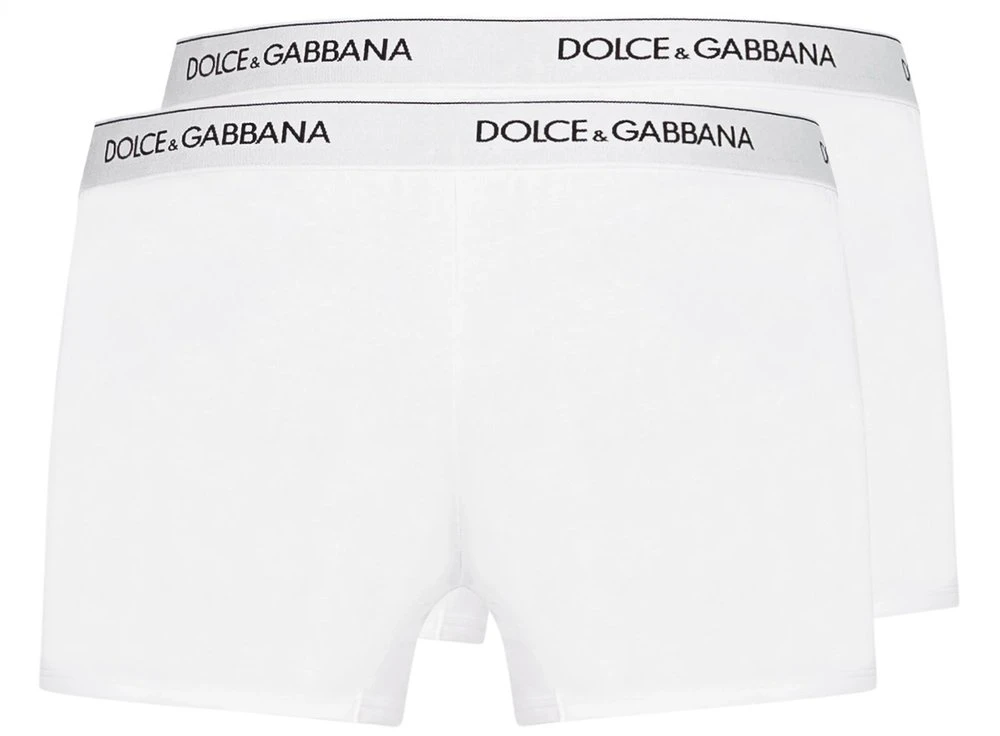 ( New Season ) Dolce & Gabbana Logo Band Two-Pack Boxers - White 2 ( New Season ) Dolce & Gabbana Logo Band Two-Pack Boxers - White - Image 2