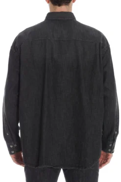 ( New Season ) Dolce & Gabbana Patch Embellished Denim Shirt - Grey -Cheap Vestureo Store ac4bd9c08c094a71f7d19efb71cf9051