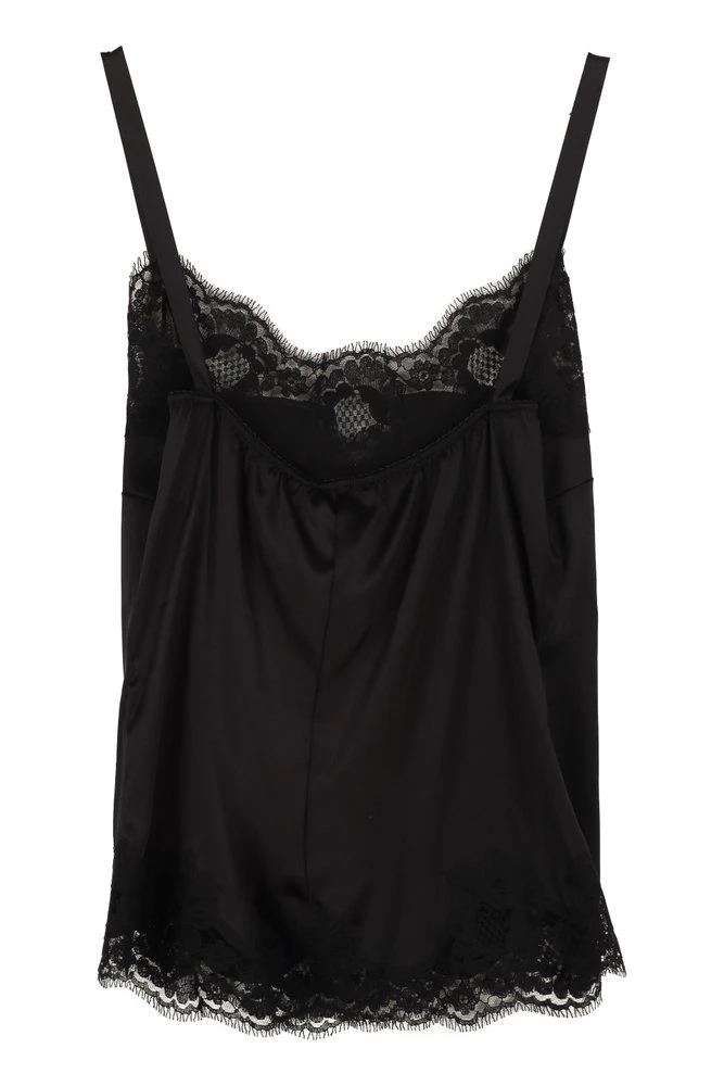 Dolce & Gabbana Lace Detail Camisole - Black 2 Dolce & Gabbana Lace Detail Camisole - Black - Image 2