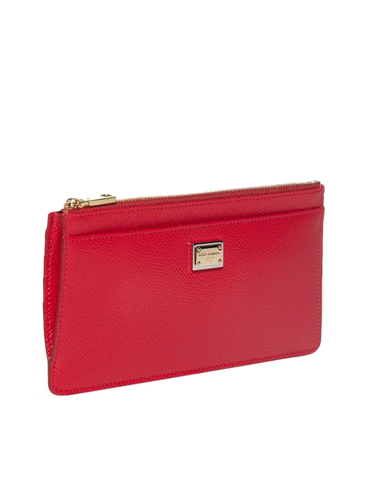 ( New Season ) Dolce & Gabbana Logo Plaque Large Cardholder - Red 3 ( New Season ) Dolce & Gabbana Logo Plaque Large Cardholder - Red - Image 3