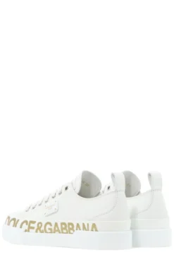 ( New Season ) Dolce & Gabbana Logo Printed Lace-Up Sneakers - White -Cheap Vestureo Store ad0e8c1b62e4ac619f42339f4fe75b94