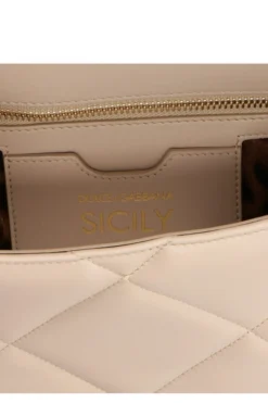 Dolce & Gabbana Sicily Medium Top Handle Bag - Beige -Cheap Vestureo Store ad7723ca485e3109c6c2ccf0434378dd