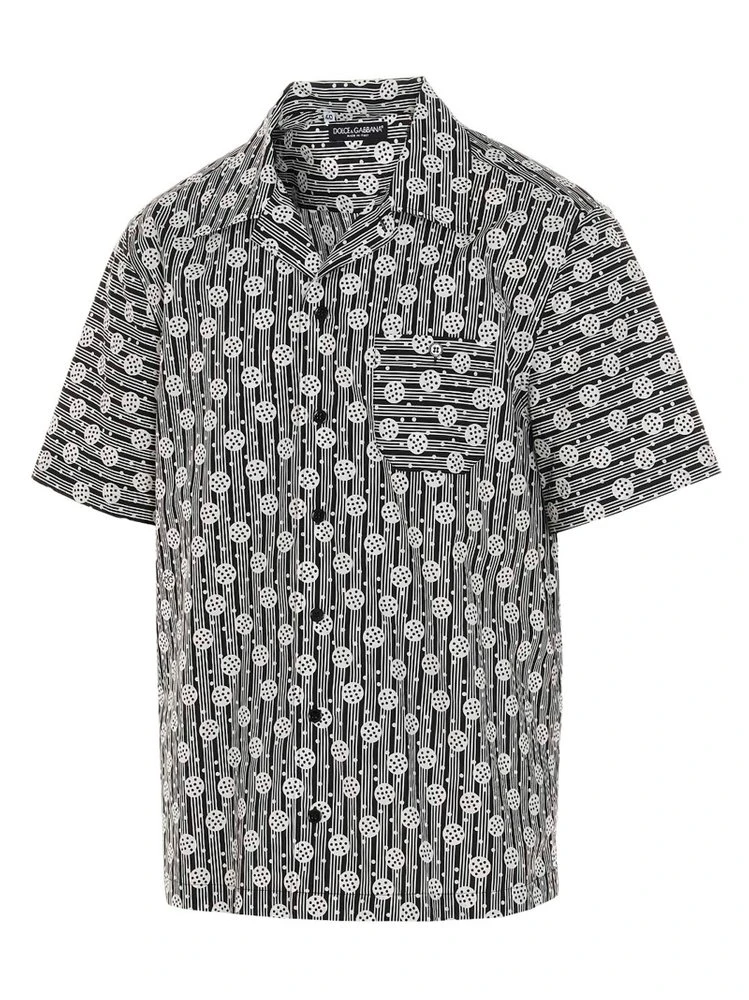 Dolce & Gabbana Geometric Print Short-Sleeve Shirt - Multi 4 Dolce & Gabbana Geometric Print Short-Sleeve Shirt - Multi - Image 4