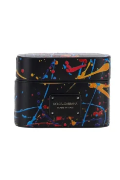 ( New Season ) Dolce & Gabbana Logo Detailed Airpods Case - Black